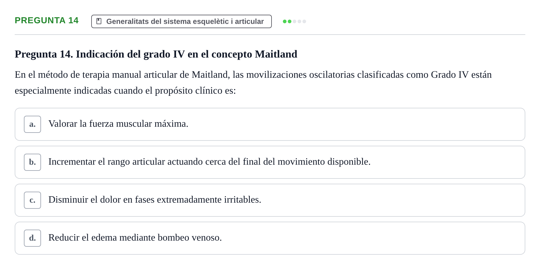 Enunciado: Pregunta 14