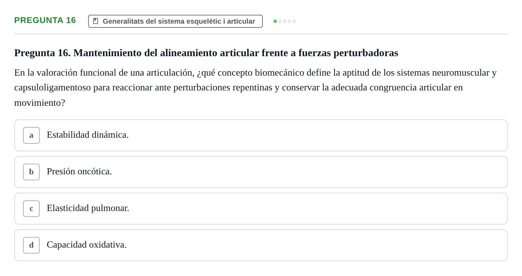 Enunciado: Pregunta 16