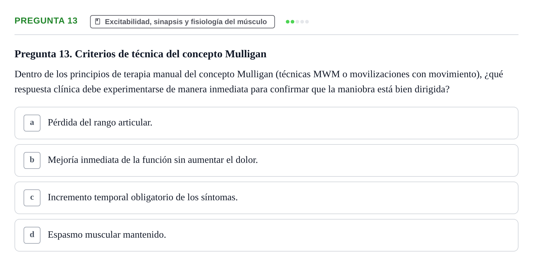 Enunciado: Pregunta 13