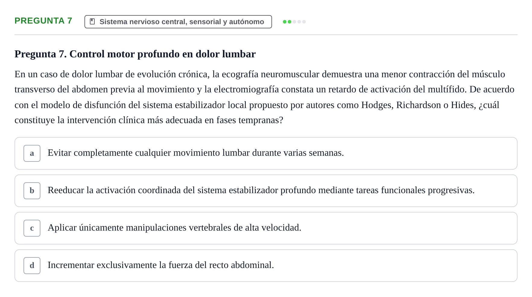 Enunciado: Pregunta 7
