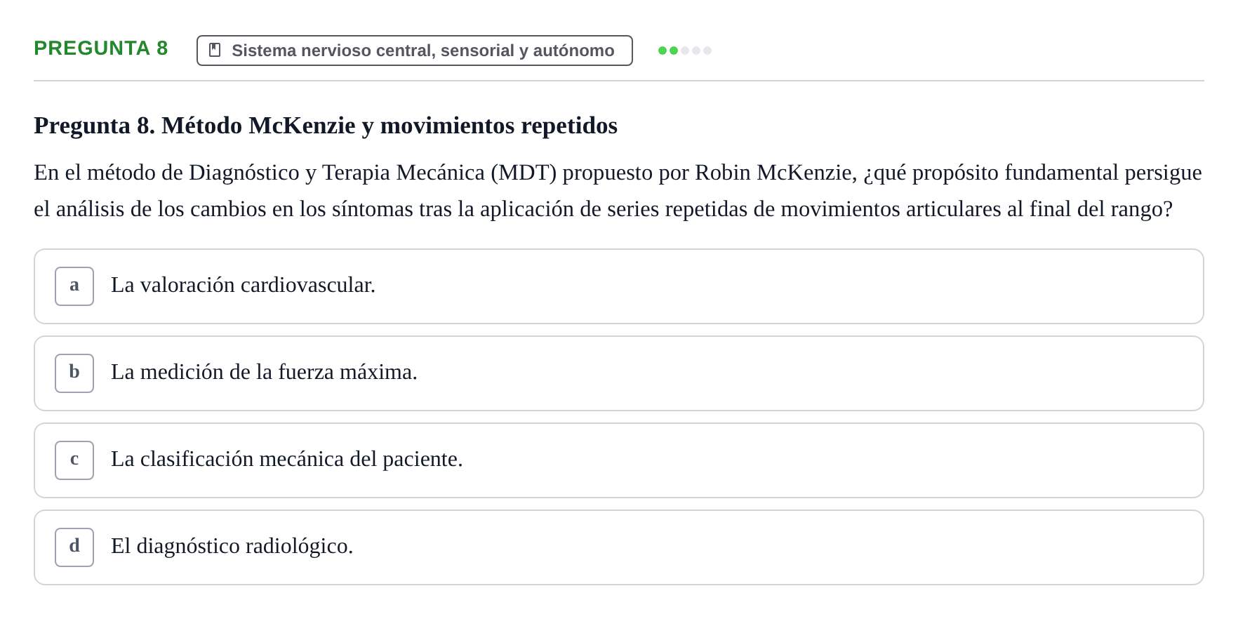 Enunciado: Pregunta 8