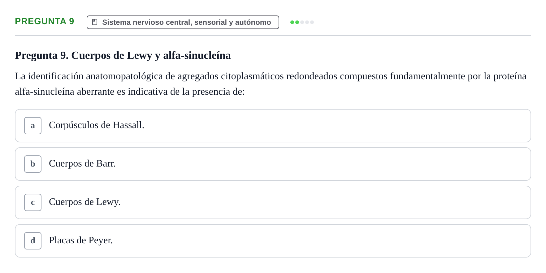 Enunciado: Pregunta 9