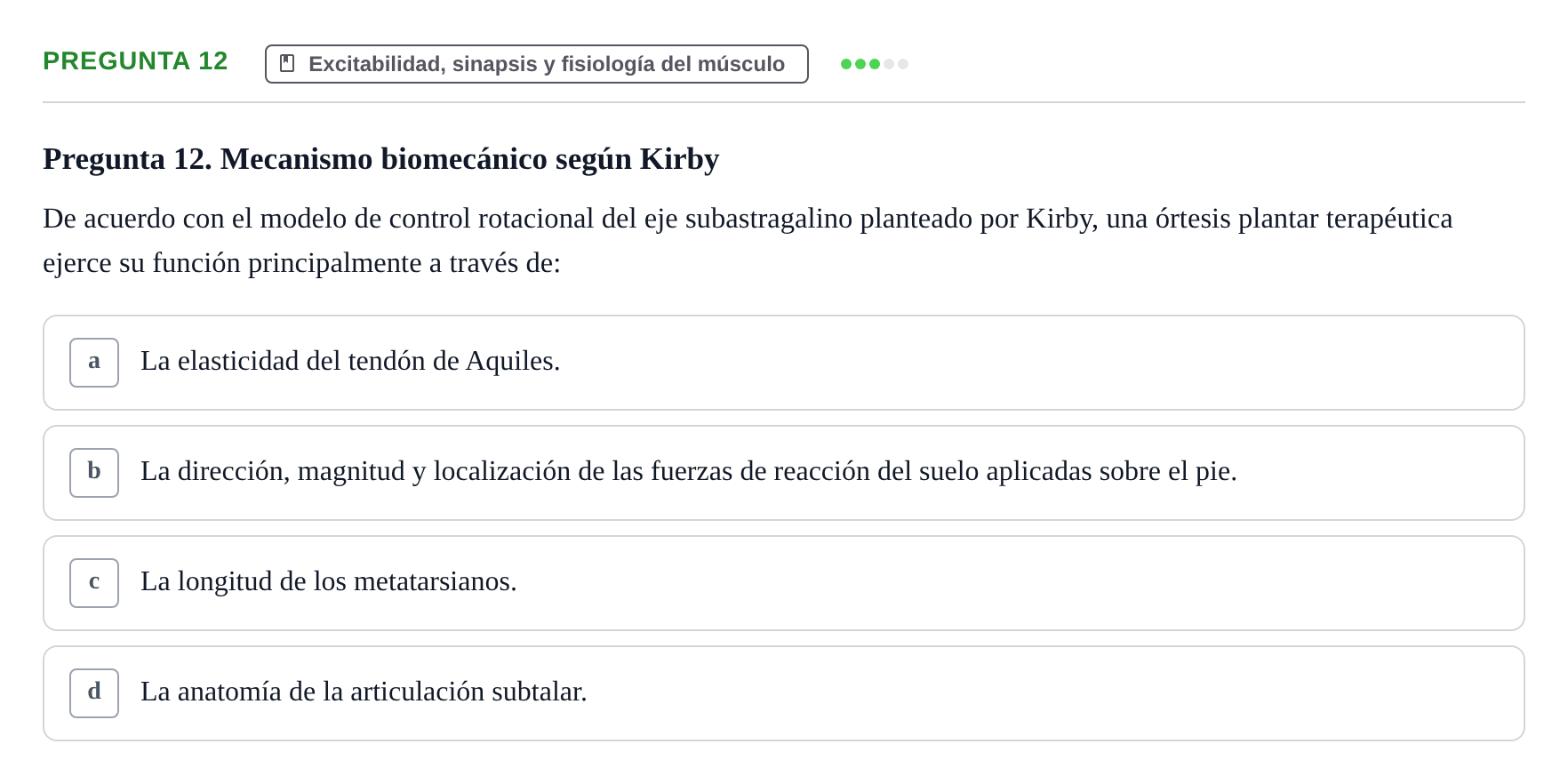 Enunciado: Pregunta 12