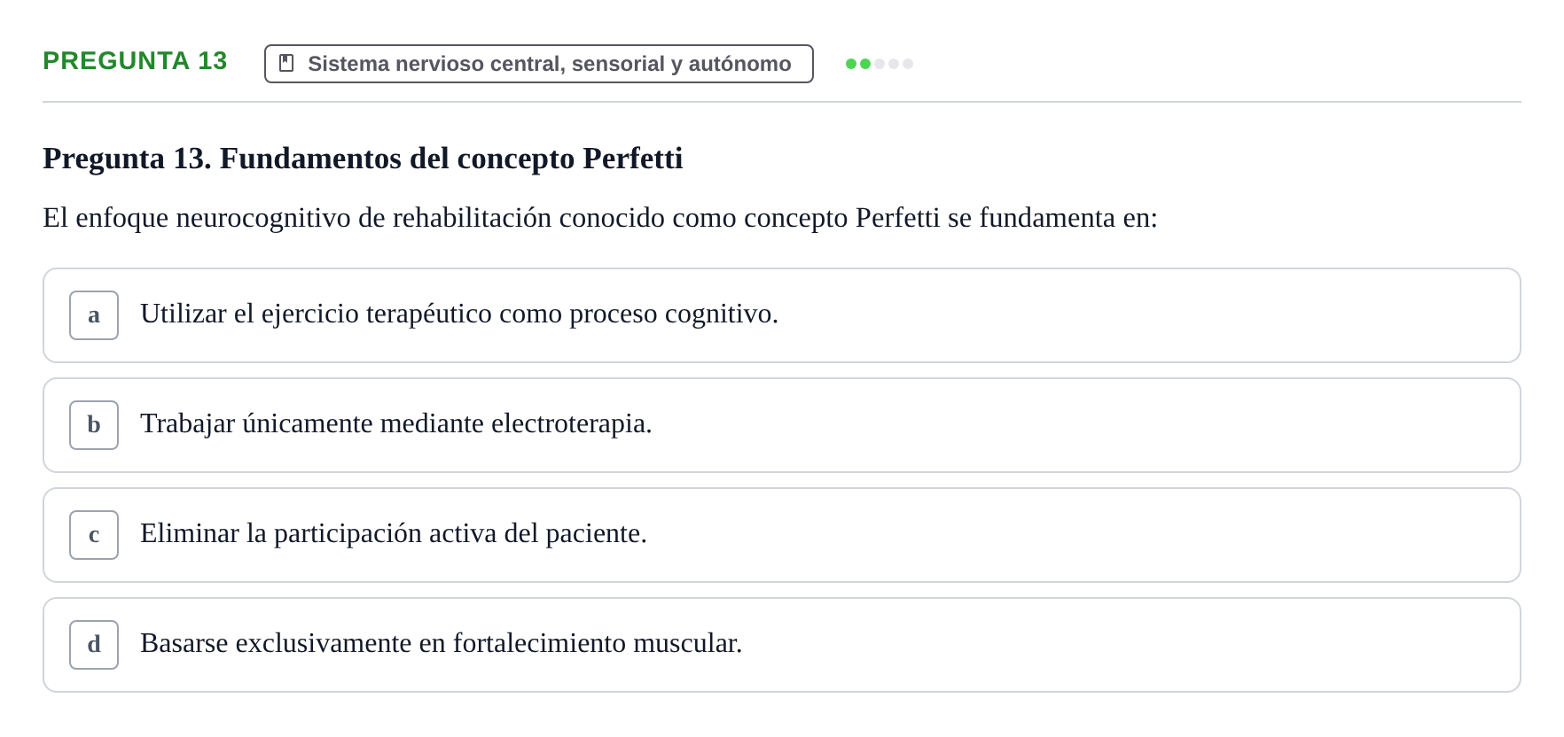 Enunciado: Pregunta 13