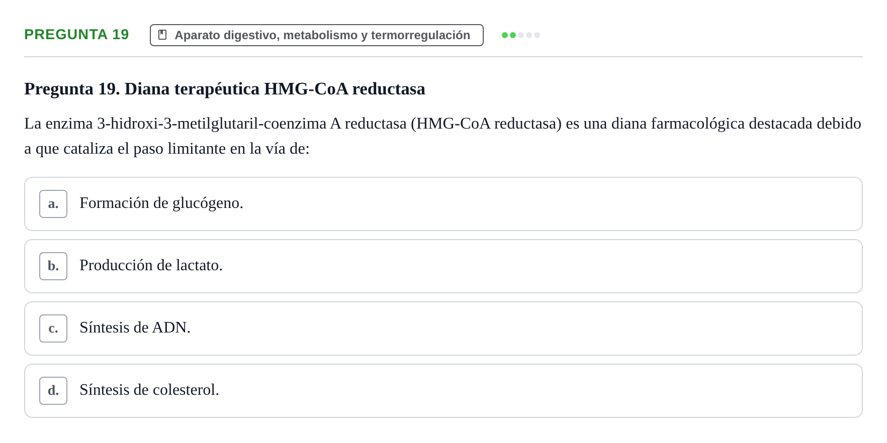 Enunciado: Pregunta 19