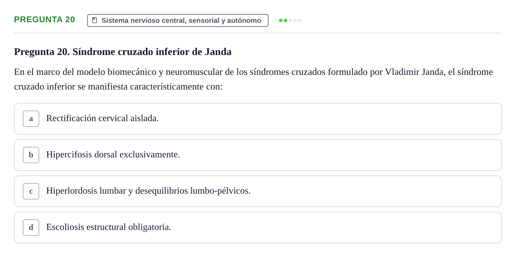 Enunciado: Pregunta 20