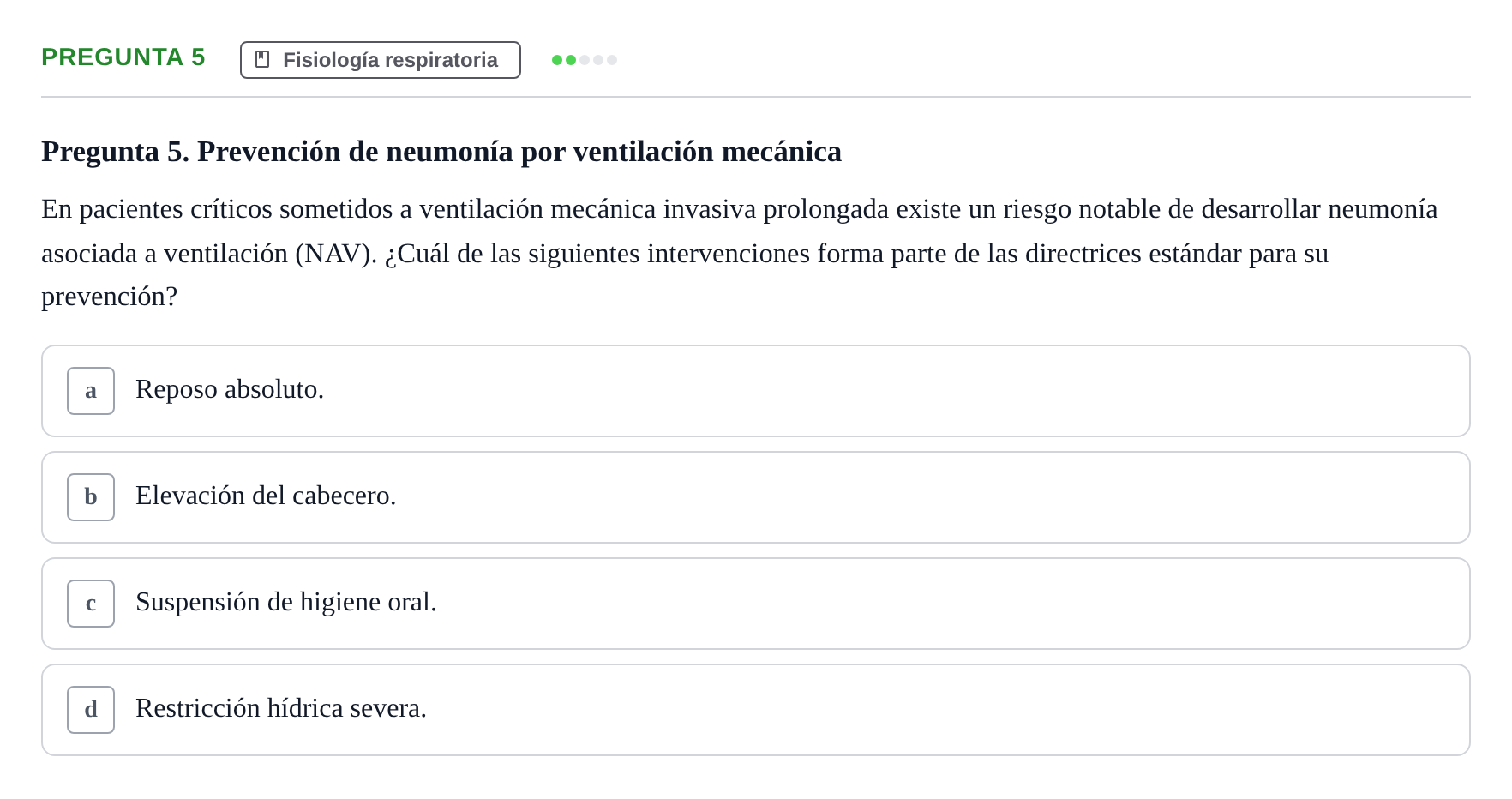 Enunciado: Pregunta 5