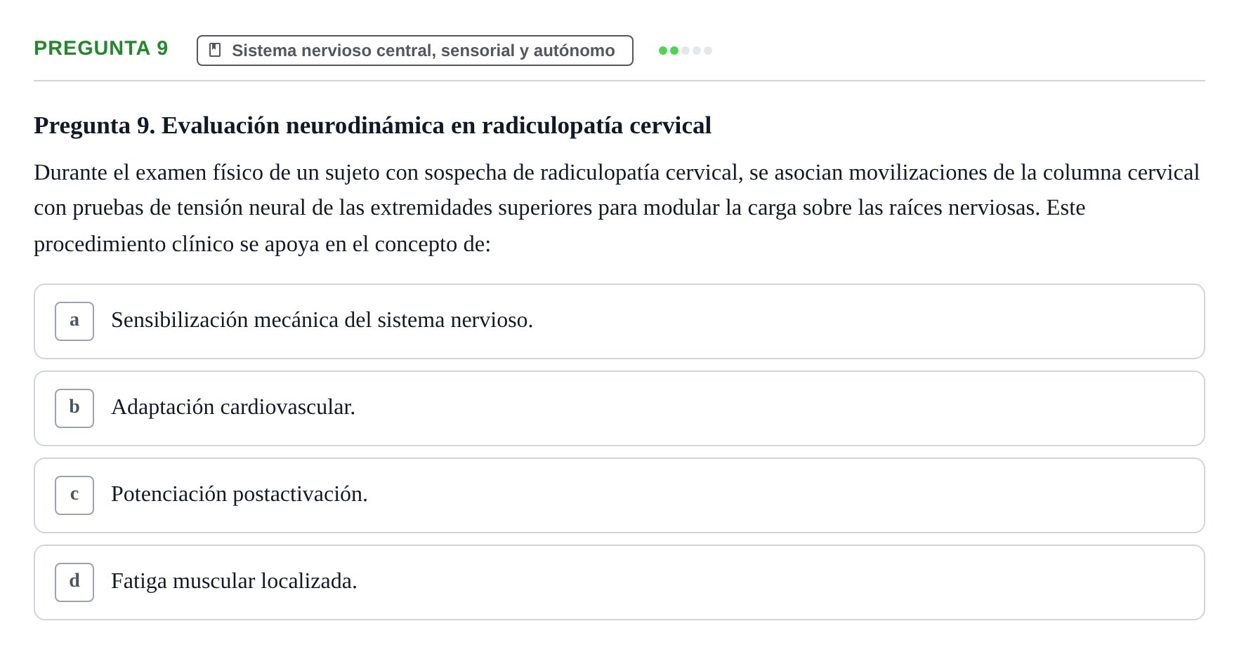 Enunciado: Pregunta 9