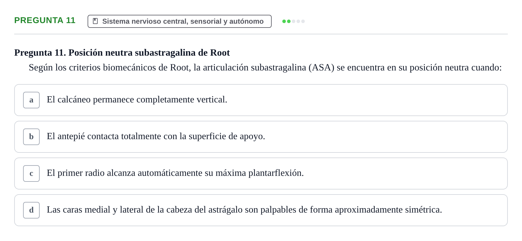 Enunciado: Pregunta 11