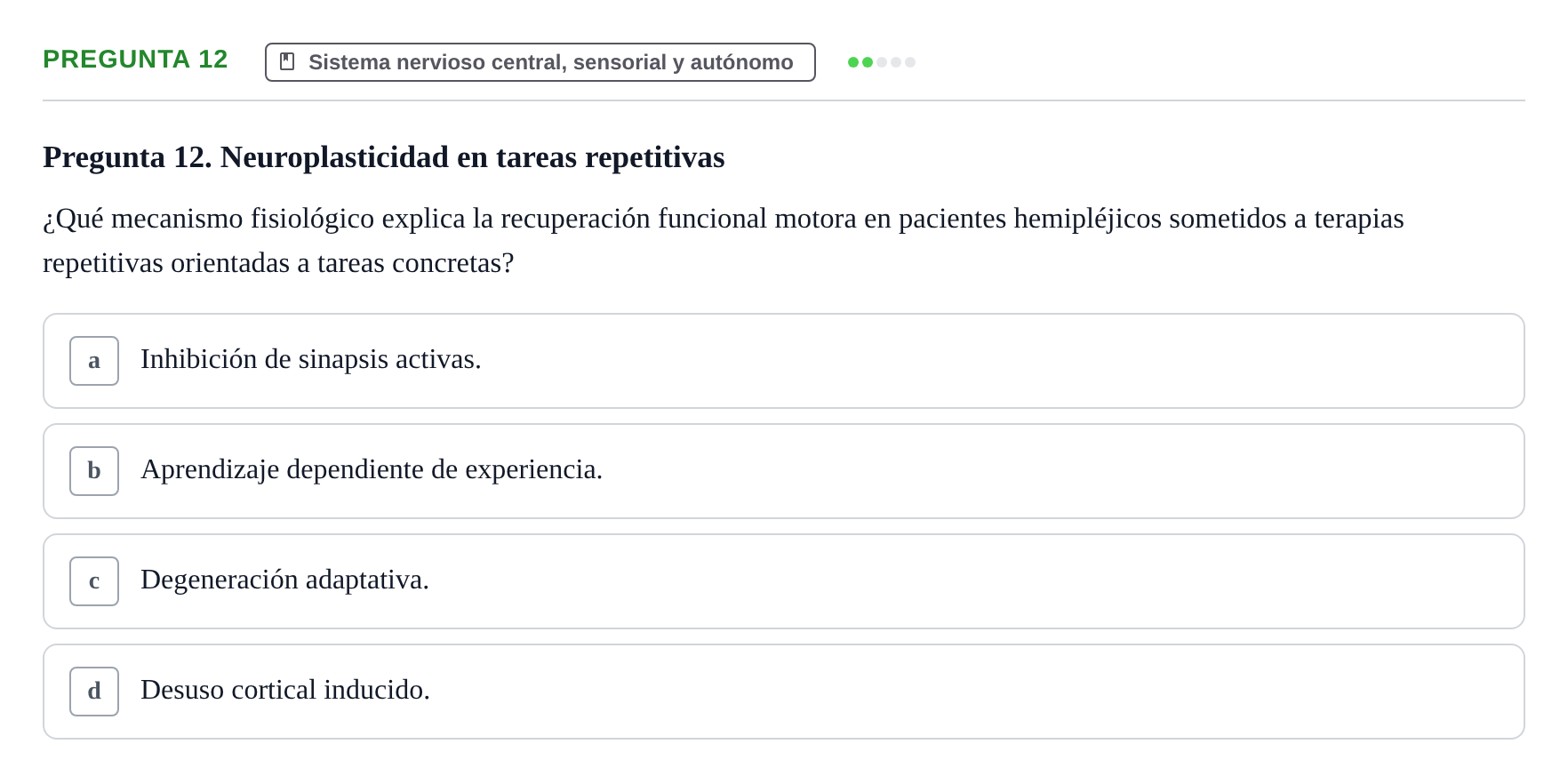 Enunciado: Pregunta 12