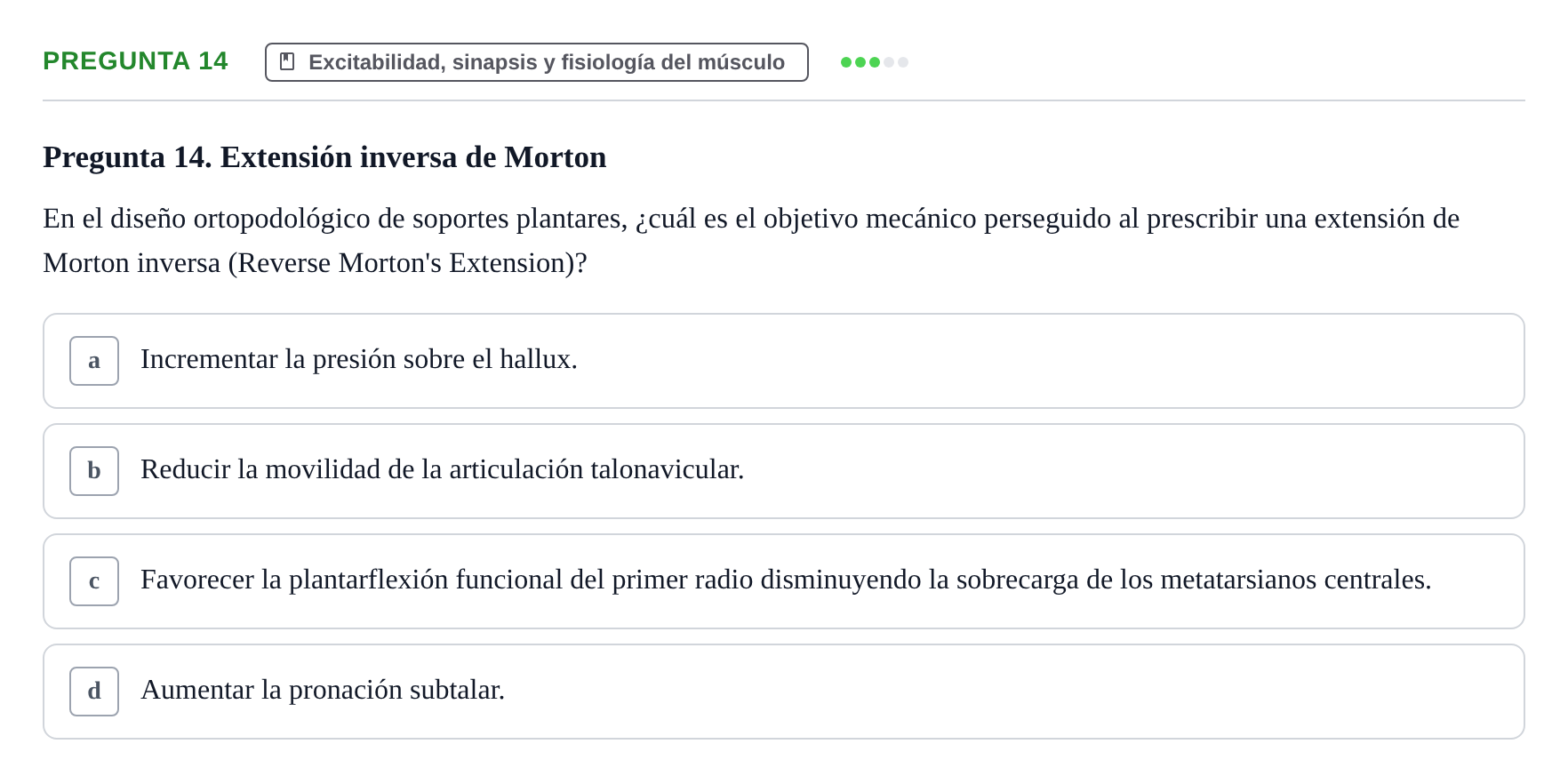 Enunciado: Pregunta 14