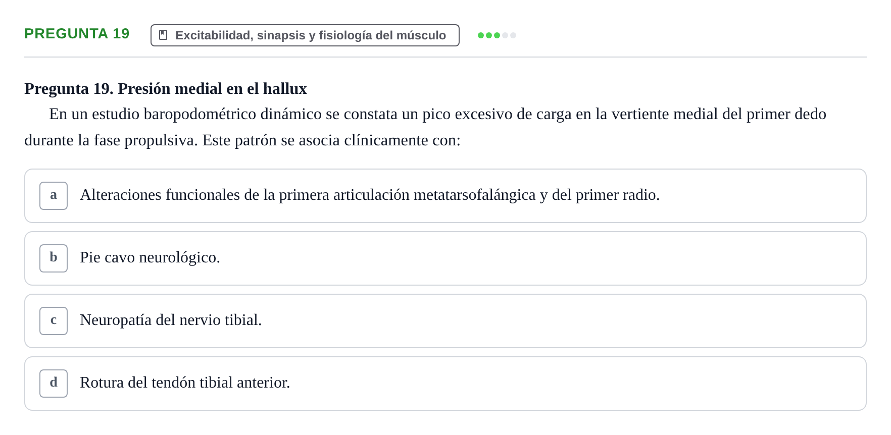 Enunciado: Pregunta 19