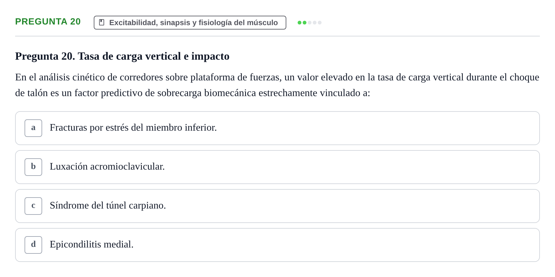 Enunciado: Pregunta 20