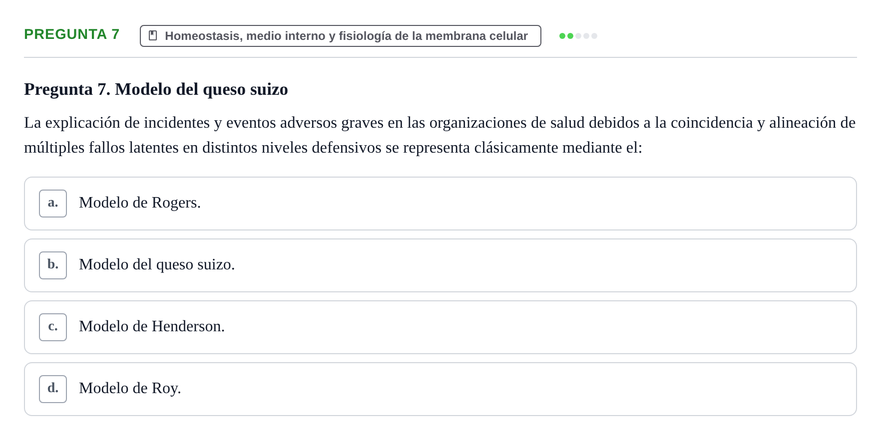 Enunciado: Pregunta 7