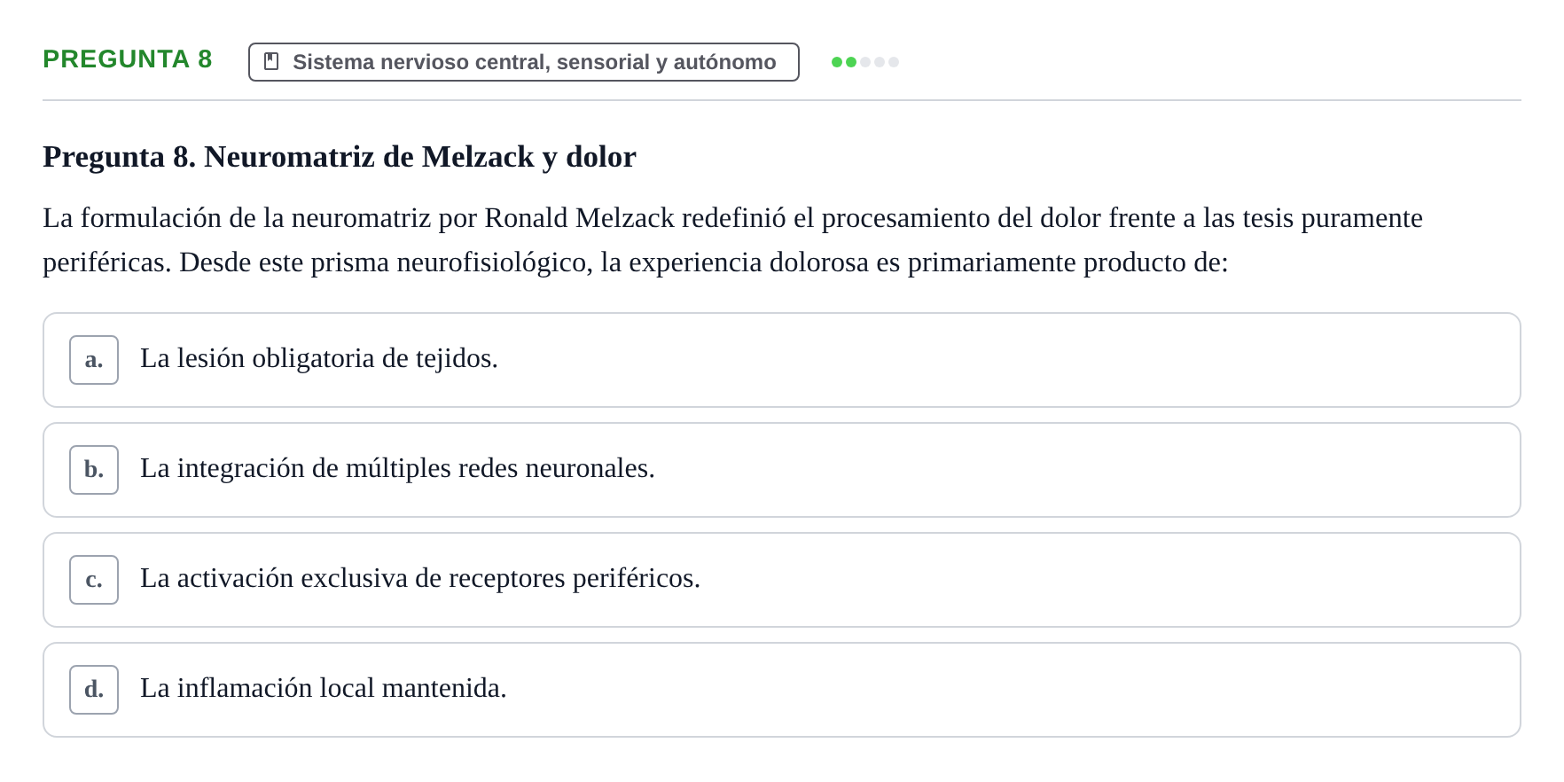 Enunciado: Pregunta 8