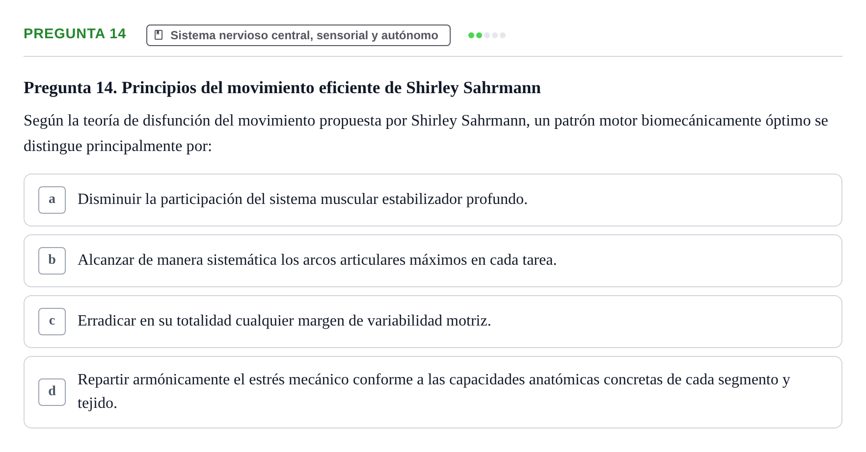Enunciado: Pregunta 14