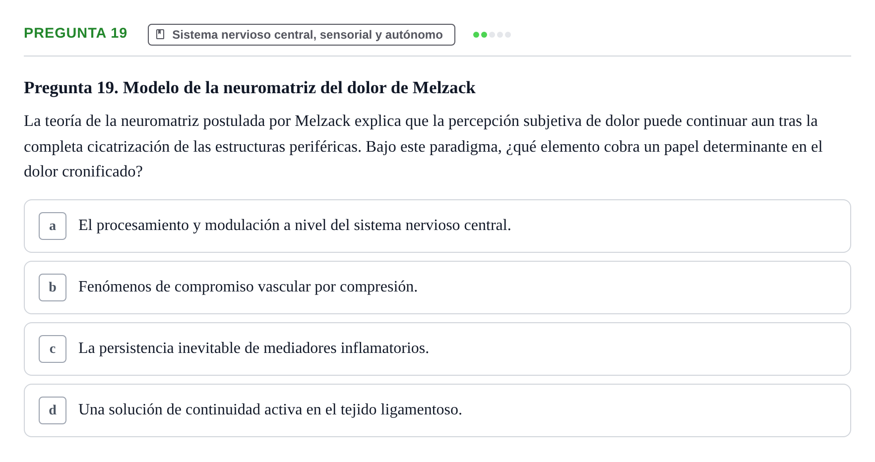 Enunciado: Pregunta 19