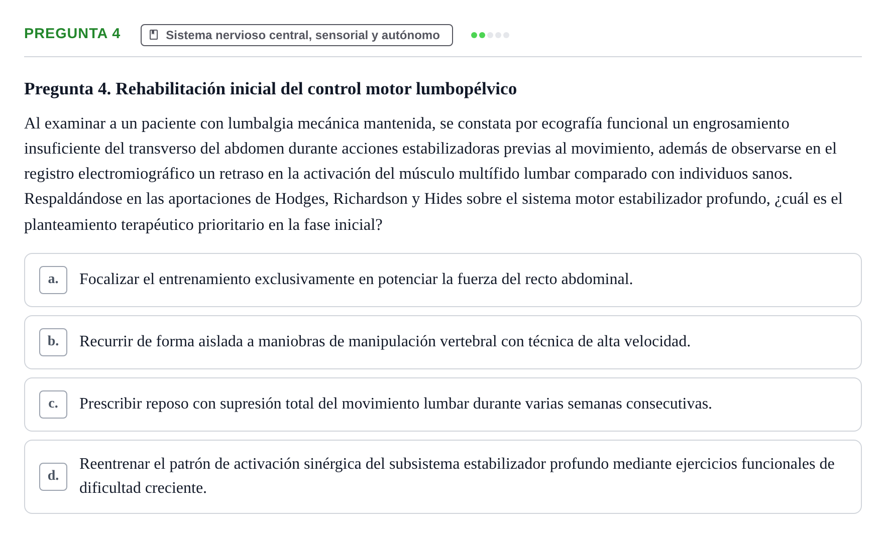 Enunciado: Pregunta 4