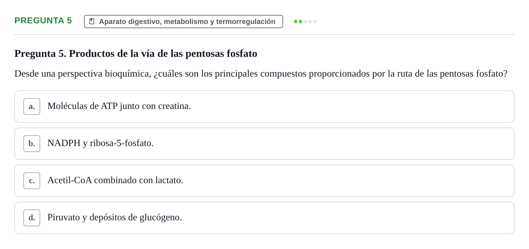 Enunciado: Pregunta 5