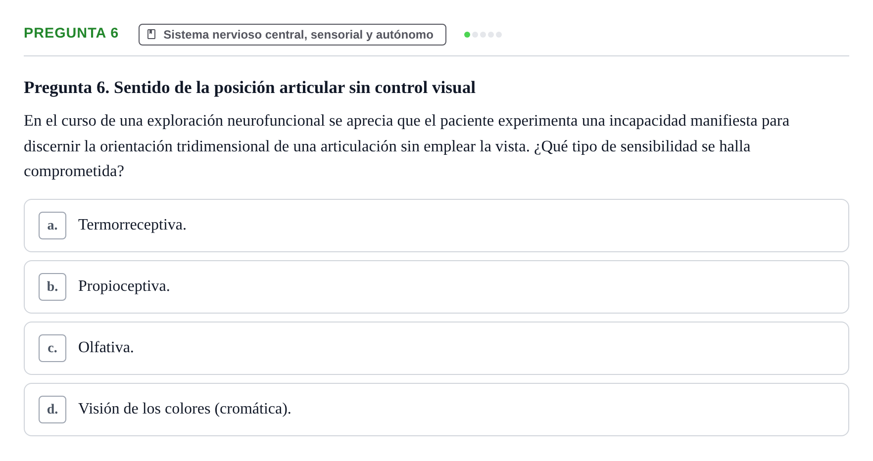 Enunciado: Pregunta 6