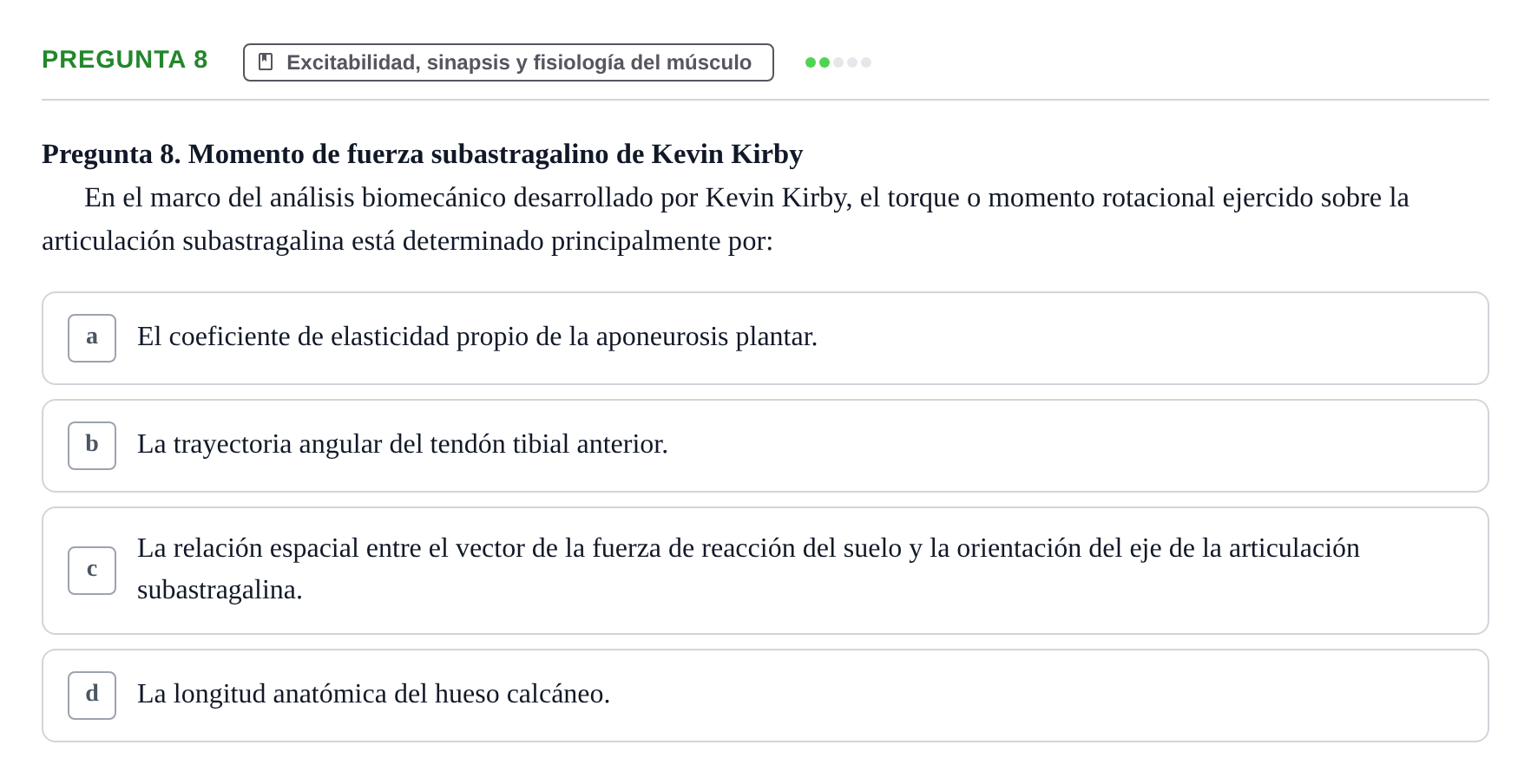 Enunciado: Pregunta 8