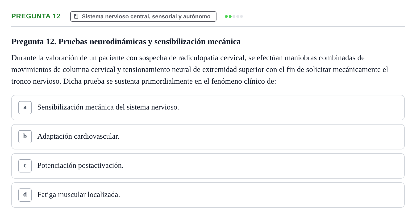 Enunciado: Pregunta 12