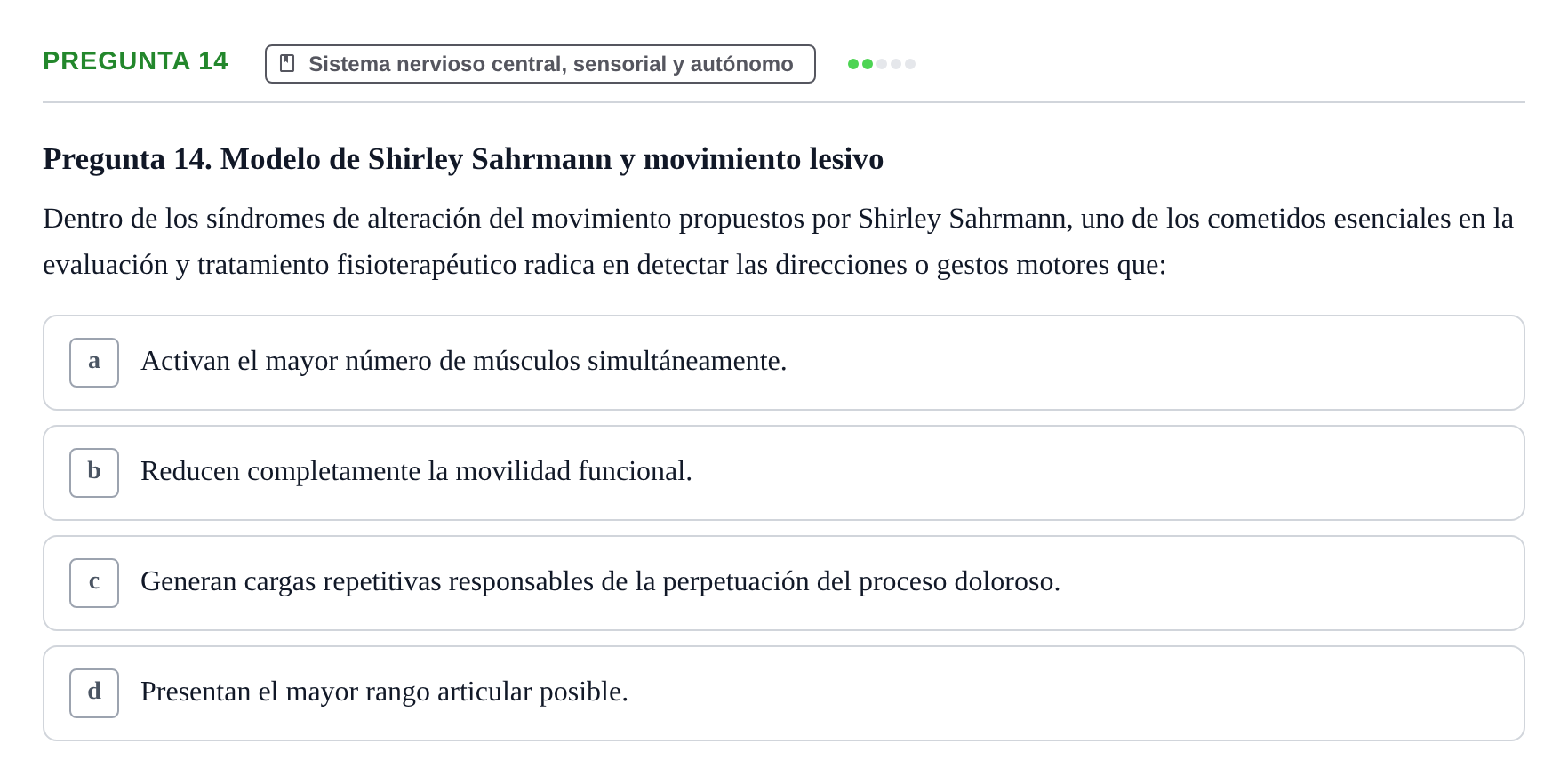 Enunciado: Pregunta 14