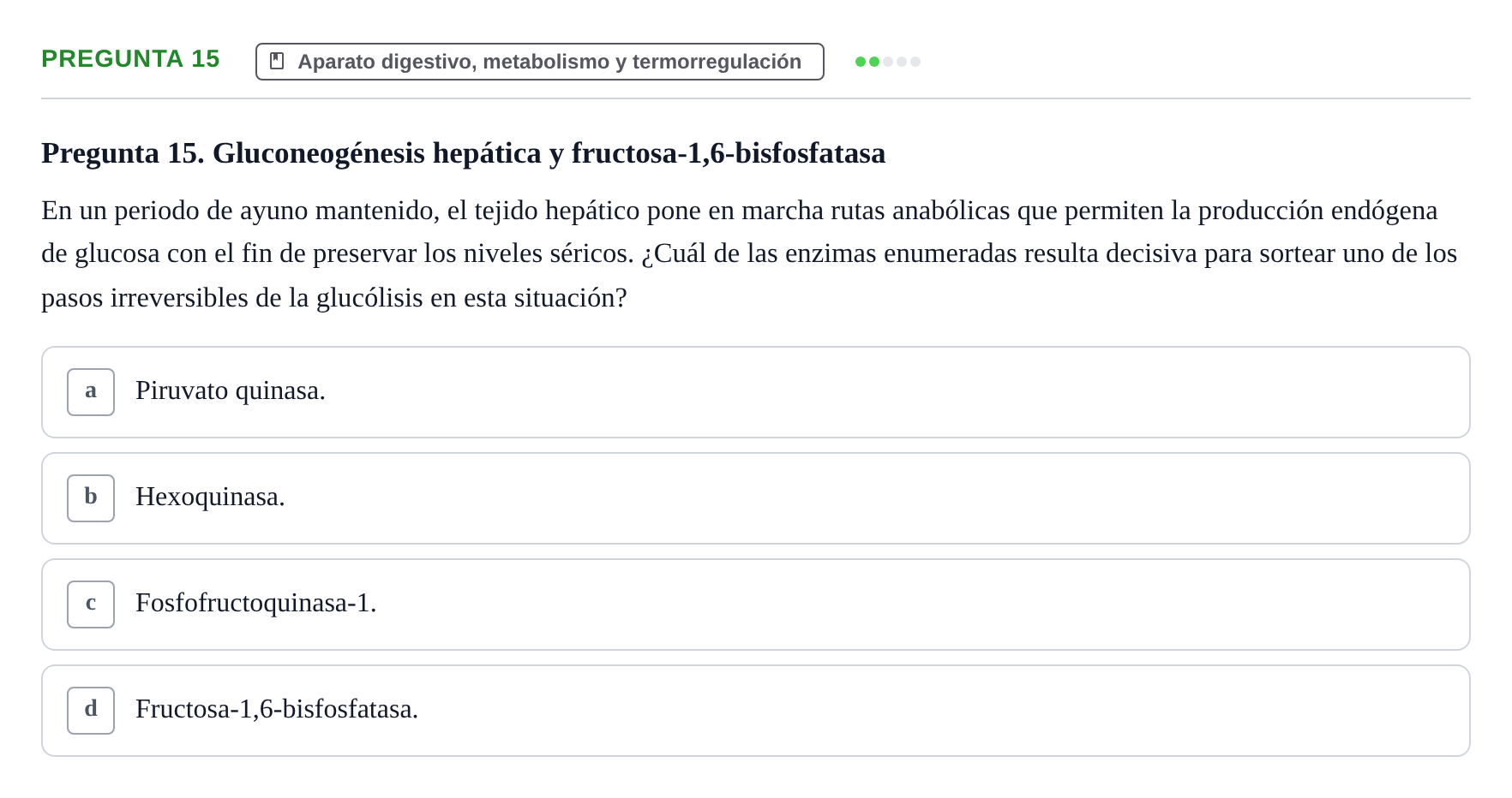 Enunciado: Pregunta 15