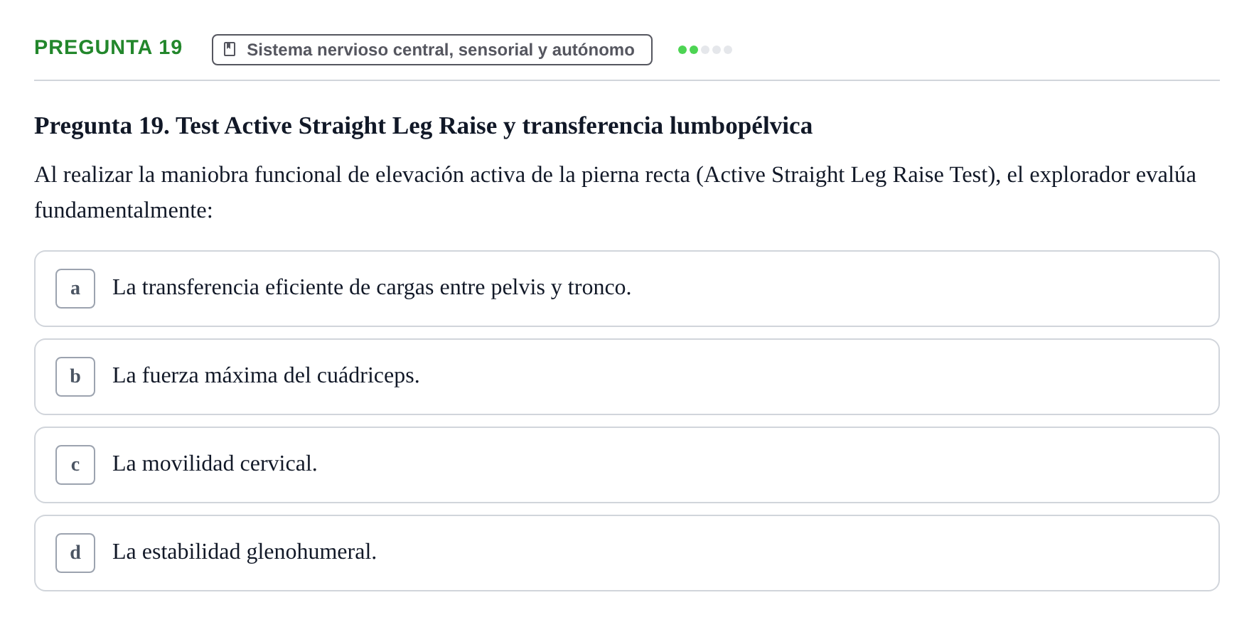 Enunciado: Pregunta 19
