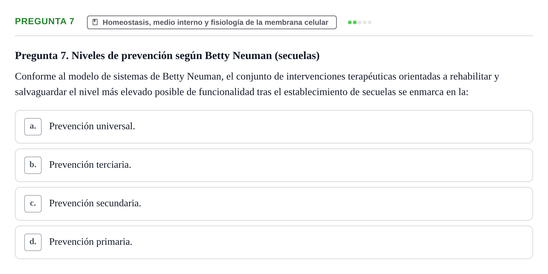 Enunciado: Pregunta 7