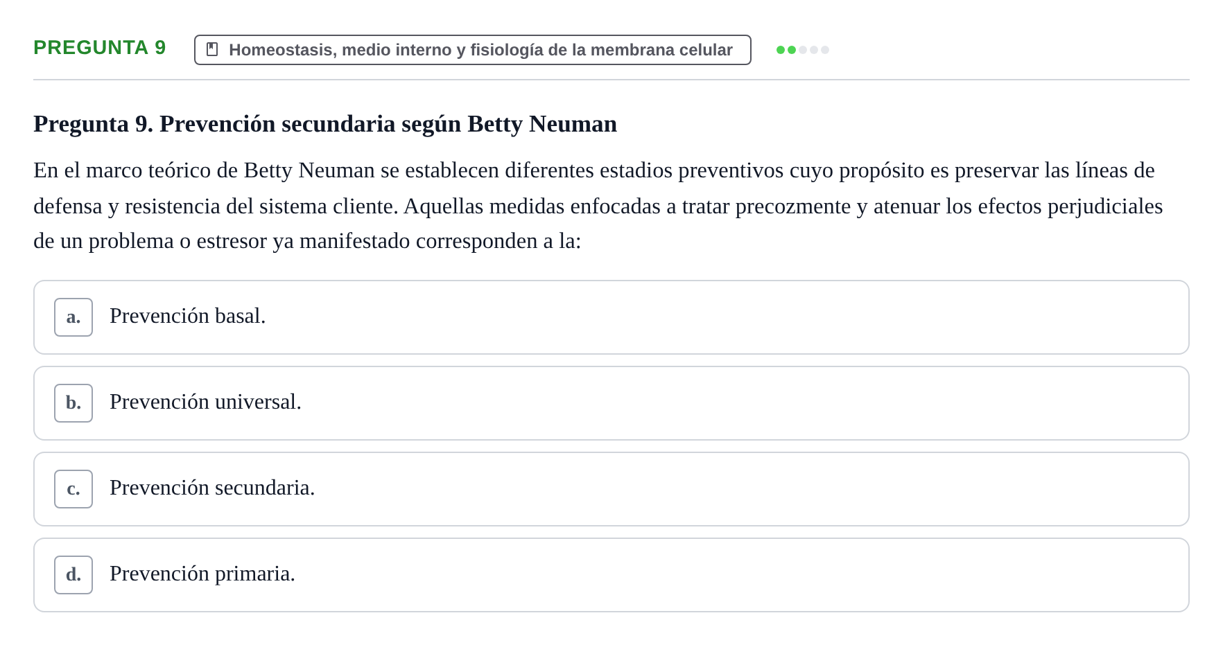Enunciado: Pregunta 9