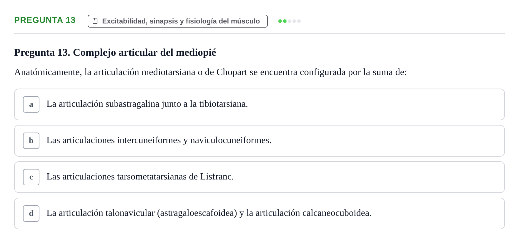 Enunciado: Pregunta 13
