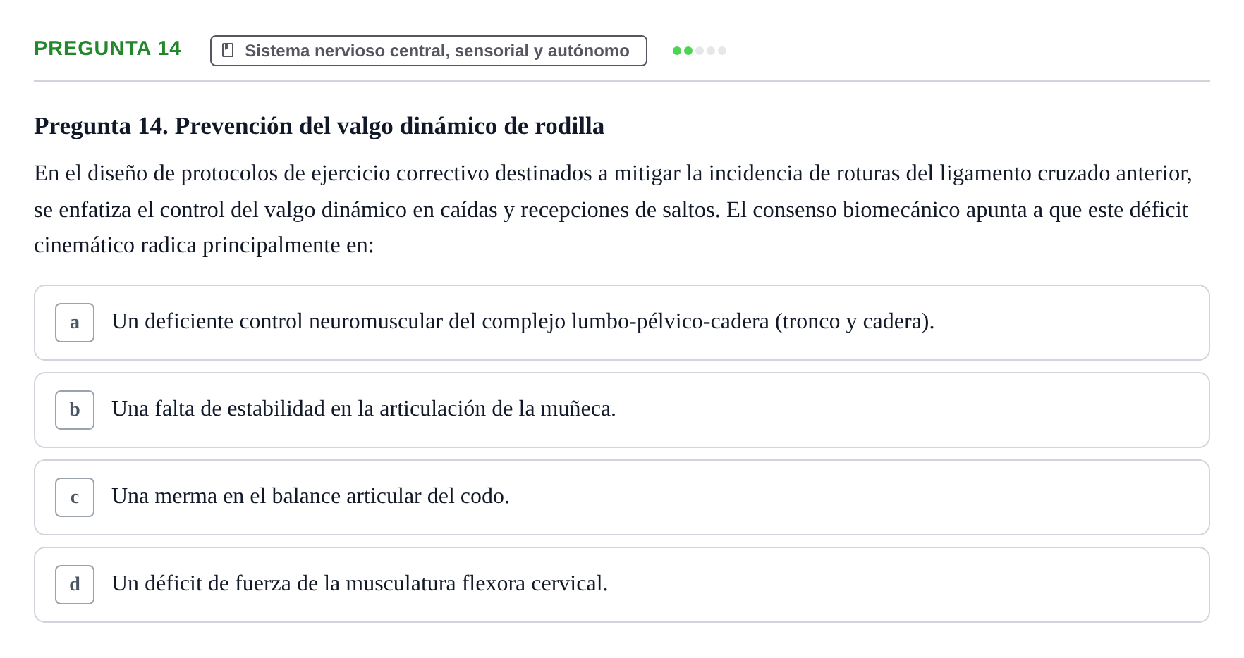 Enunciado: Pregunta 14