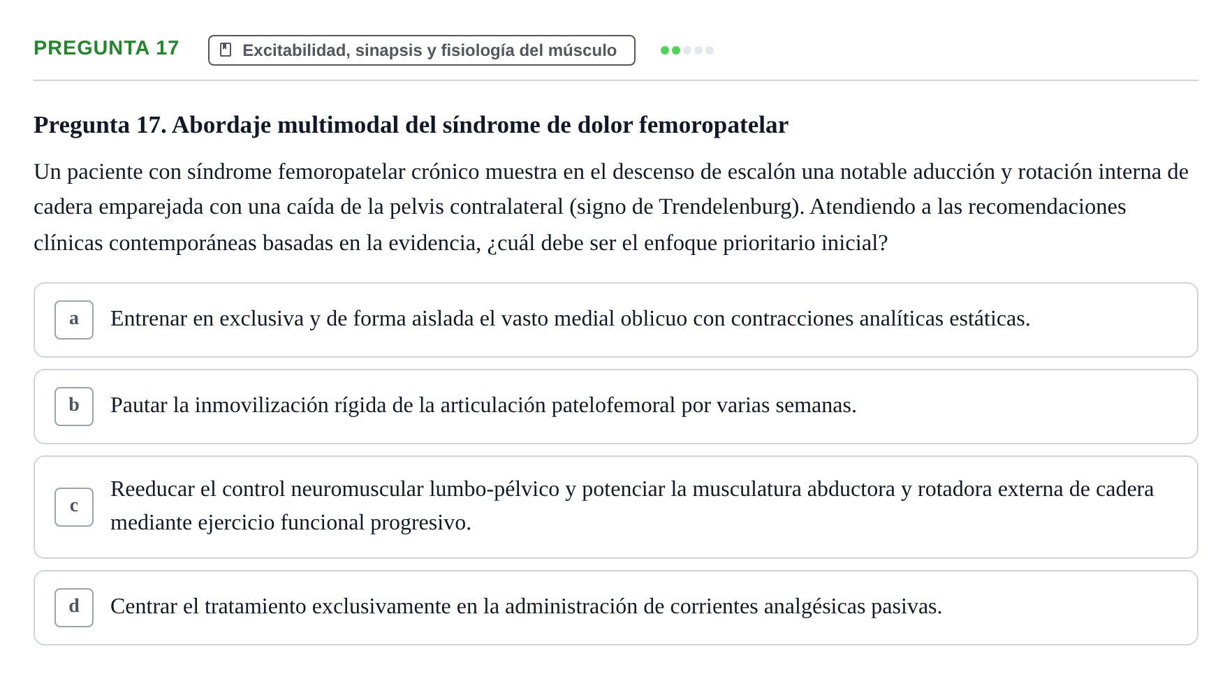 Enunciado: Pregunta 17