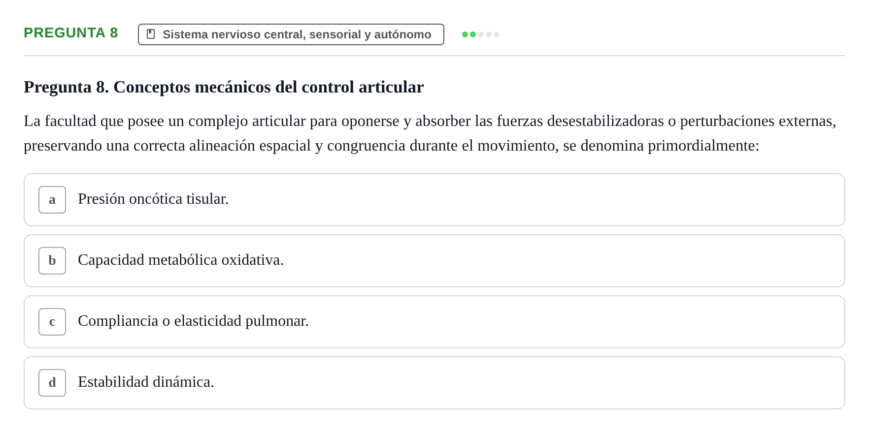 Enunciado: Pregunta 8