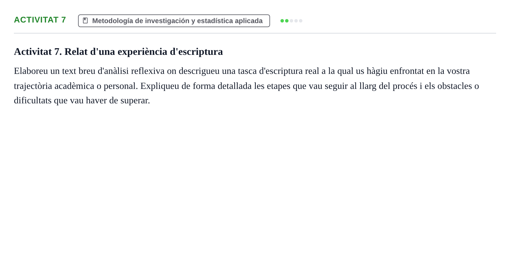Enunciado: Activitat 7