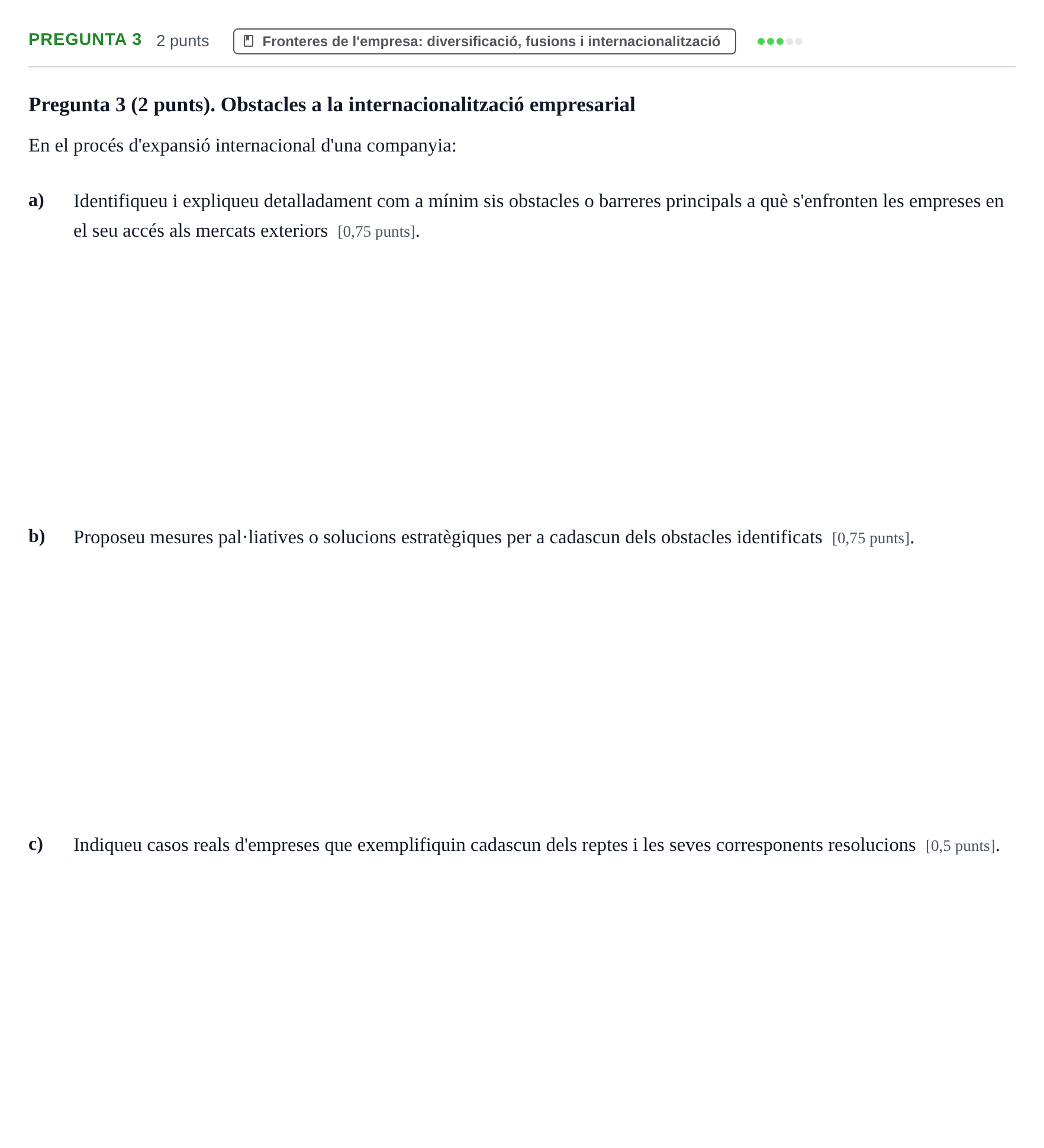 Enunciado: Pregunta 3 · Economia de L'empresa UPF 2021