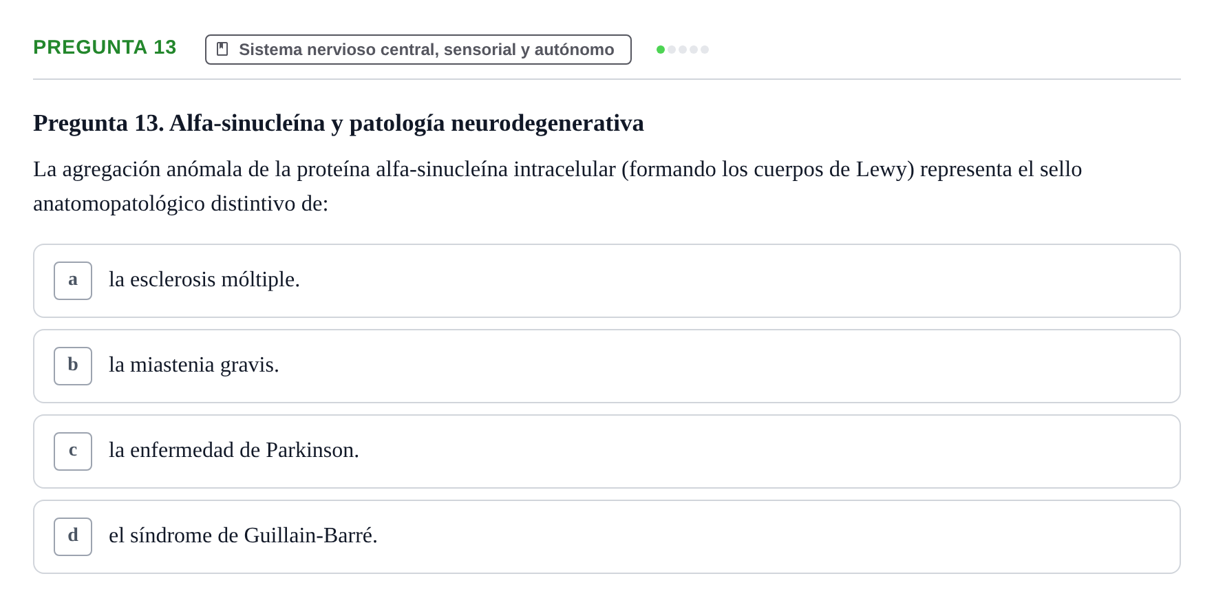 Enunciado: Pregunta 13