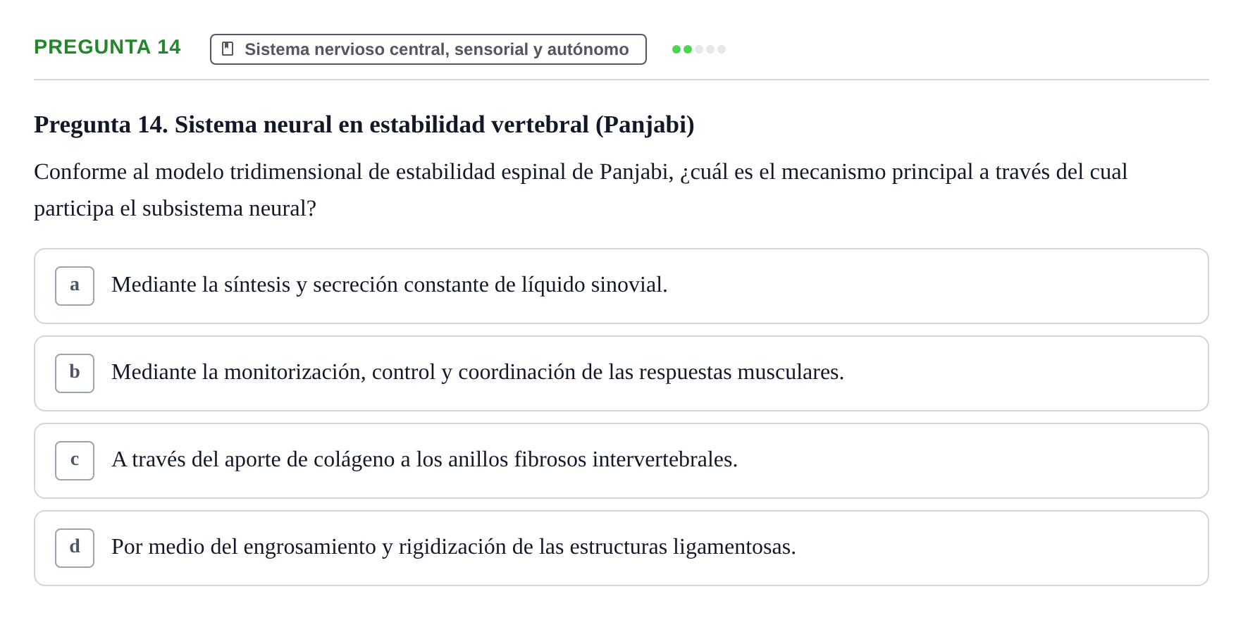 Enunciado: Pregunta 14