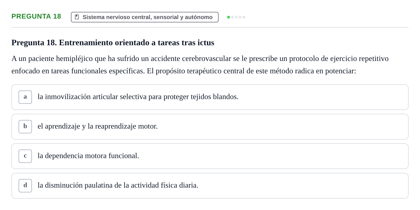 Enunciado: Pregunta 18