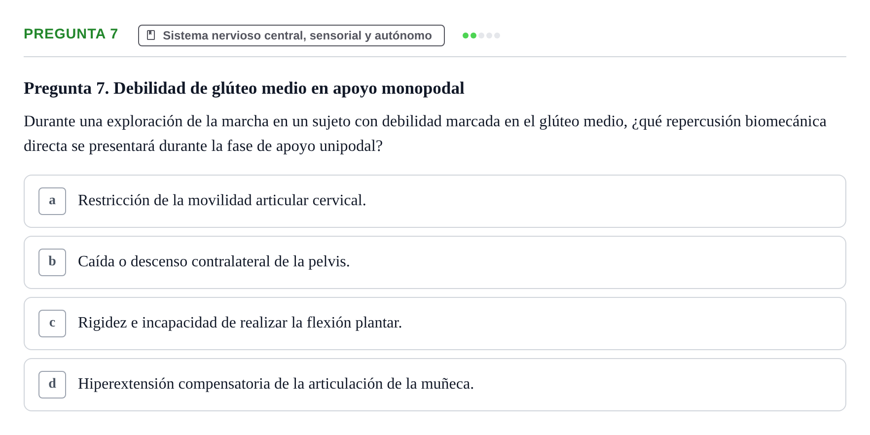 Enunciado: Pregunta 7
