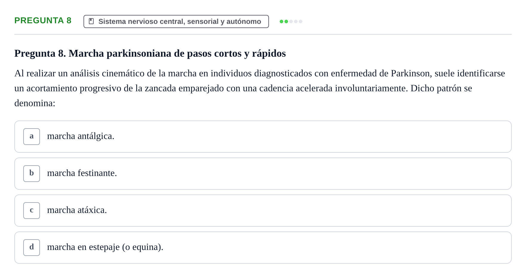 Enunciado: Pregunta 8