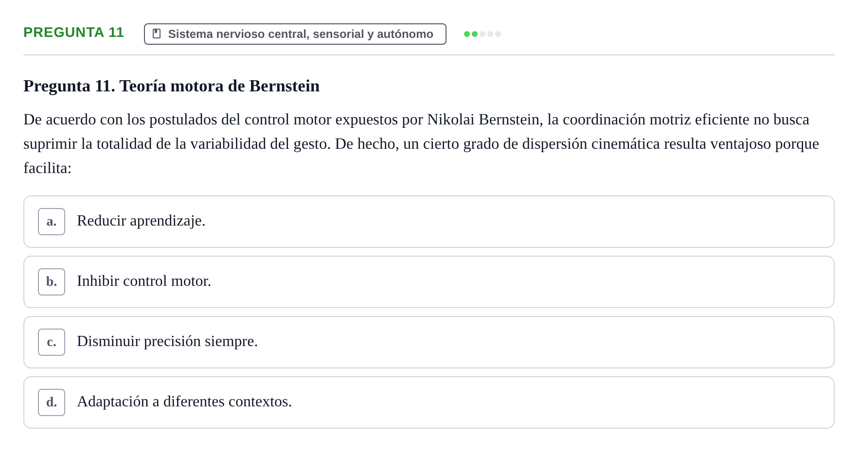 Enunciado: Pregunta 11