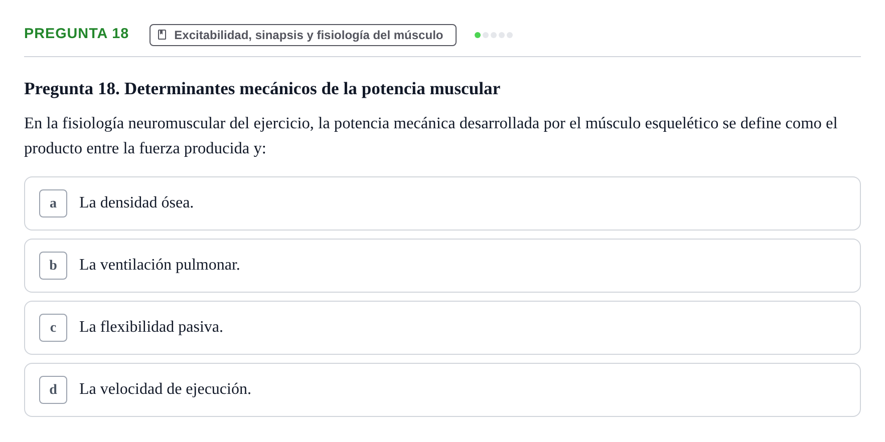 Enunciado: Pregunta 18