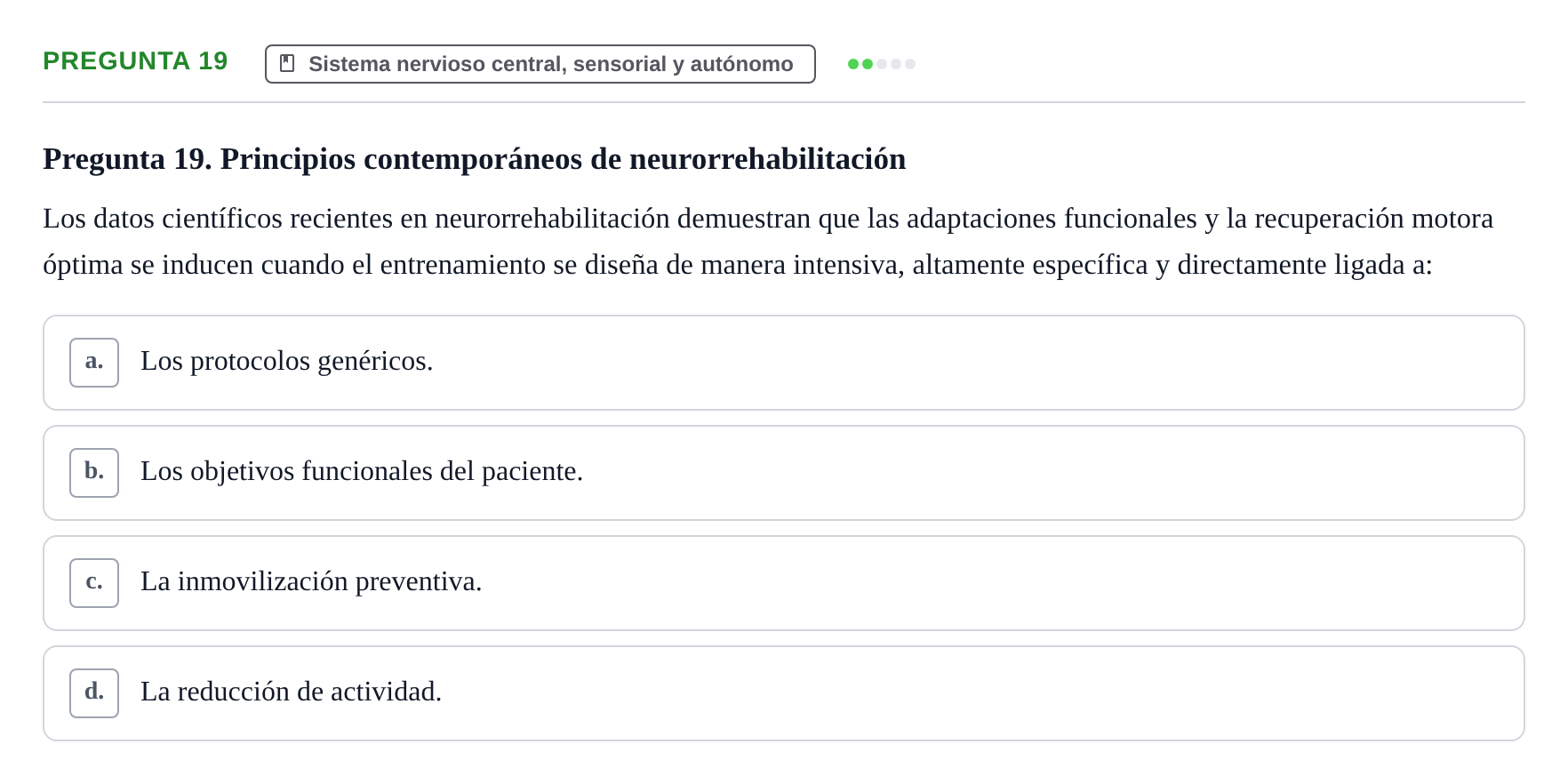 Enunciado: Pregunta 19