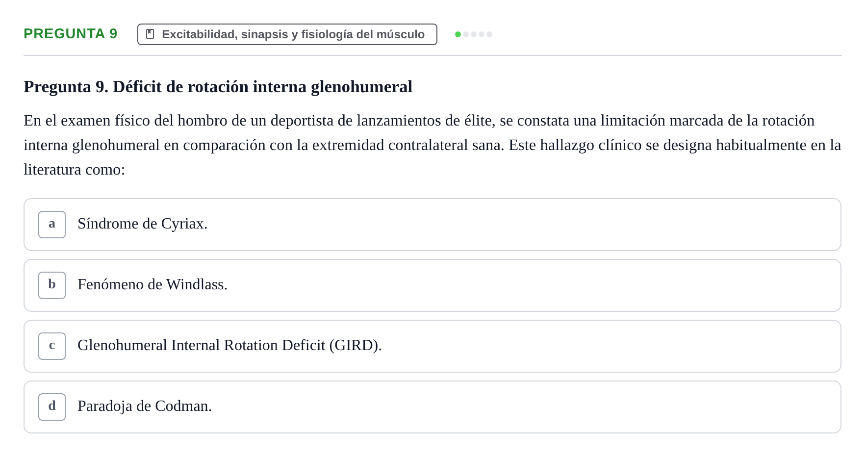 Enunciado: Pregunta 9