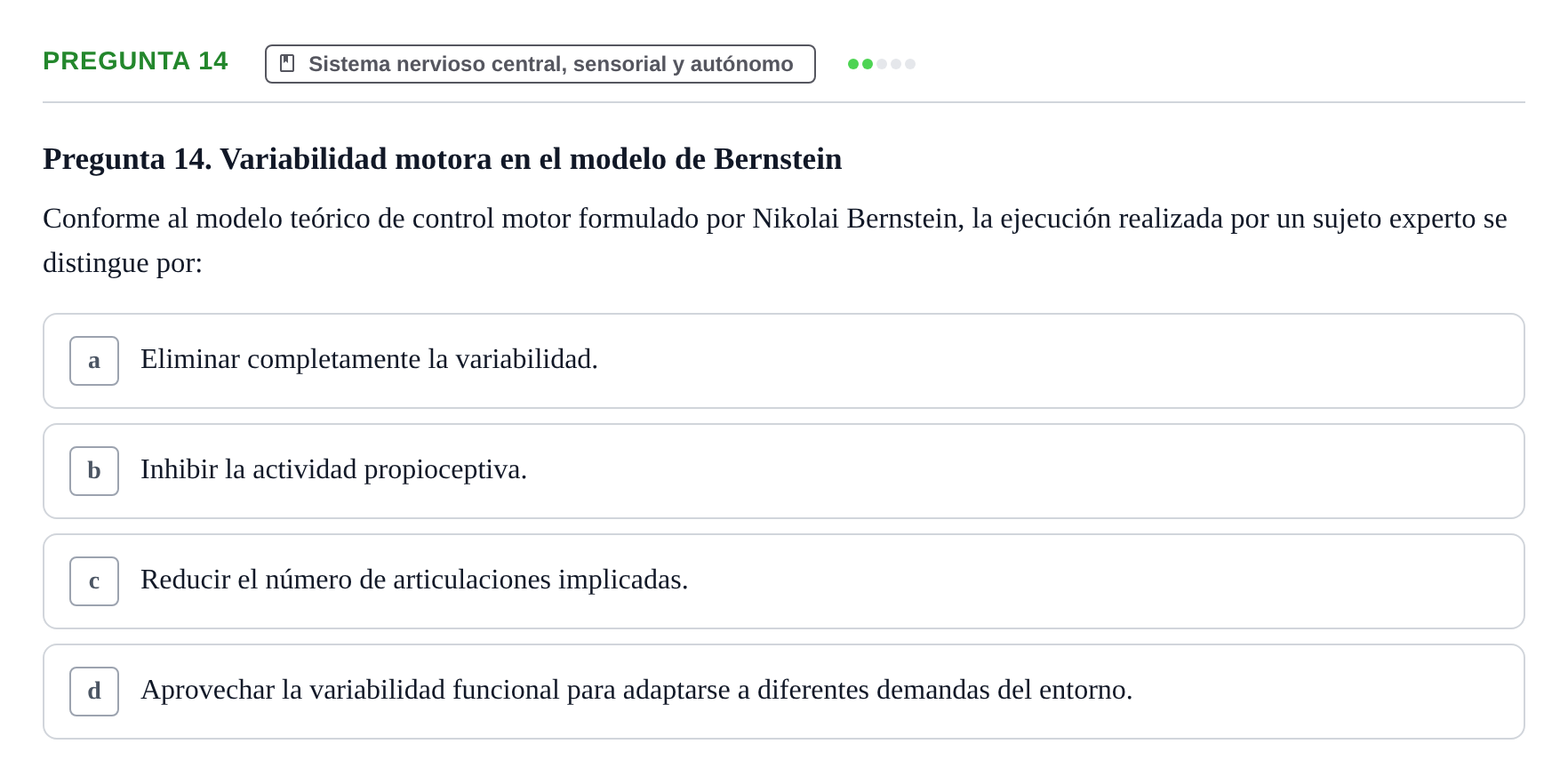 Enunciado: Pregunta 14