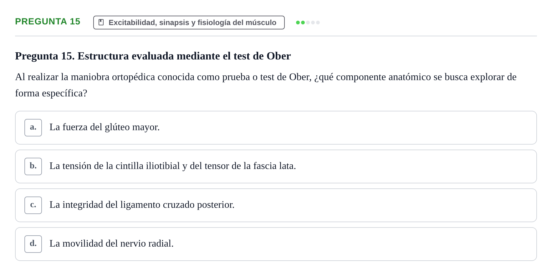 Enunciado: Pregunta 15