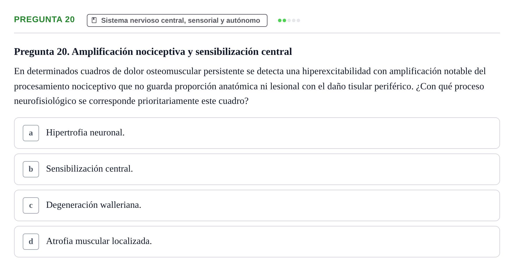 Enunciado: Pregunta 20