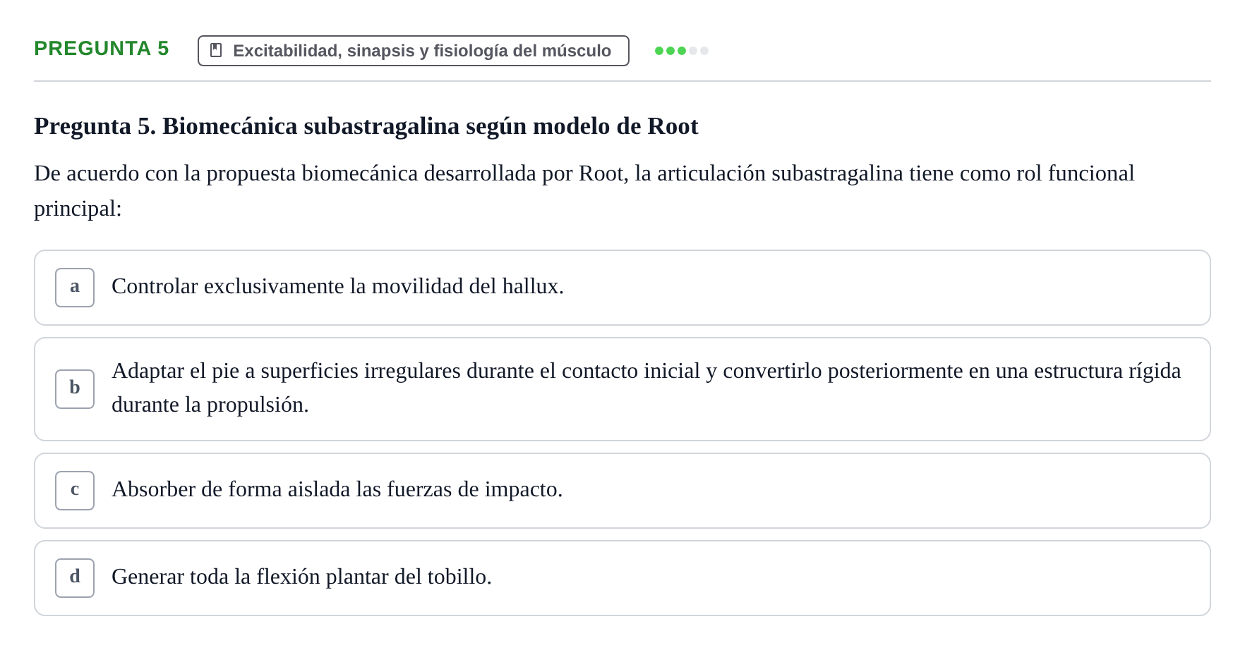 Enunciado: Pregunta 5